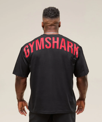 Power T-Shirt (M) - Black/Conditioning Red