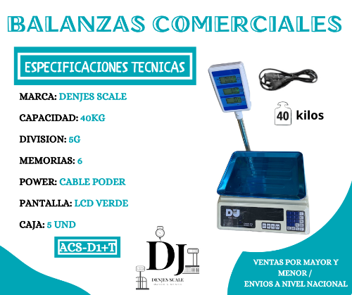 BALANZA DENJES 40KG C/T