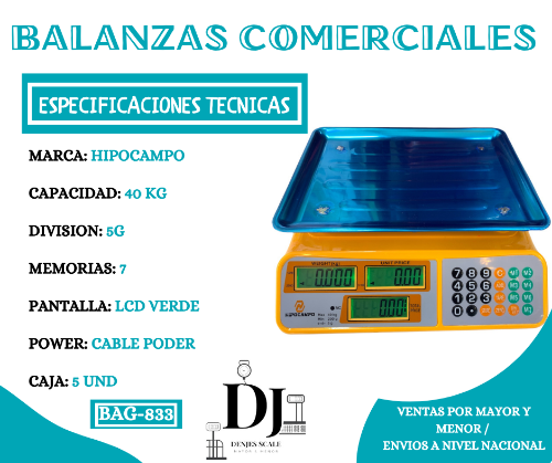 BALANZA PATRICK 40KG NARANJA