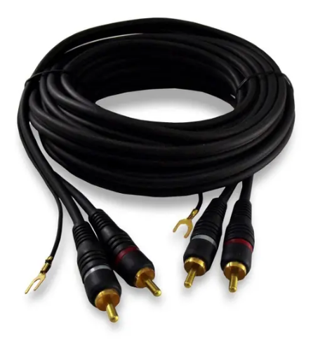 CABLE ARMADO POTENCIA 2RCA X RCA 5MTS C/REMOTO