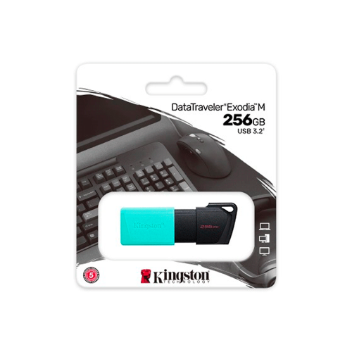 PEN DRIVE 256GB KINGSTON 3.2 DTXM CIAN