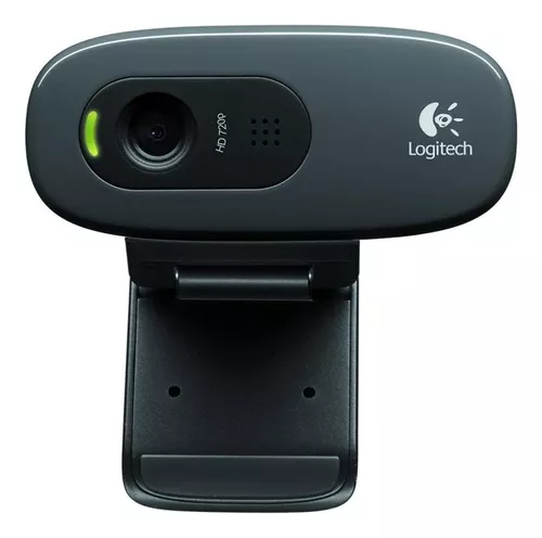 CAMARA WEB C270 LOGITECH HD 3MP 1280X720 USB COMPATIBLE WIN-MAC MICRÓFONO INCORPORADO GARANTÍA 2AÑOS-NEGRO
