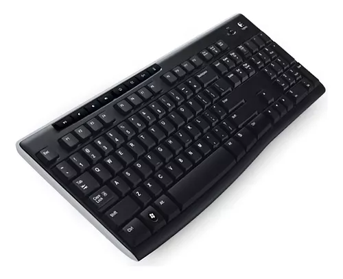 TECLADO K270 LOGITECH ESPAÑOL INALÁMBRICO RECEPTOR USB COMPATIBLE WIN-UNIFYING ANTIDERRAMES LETRAS NO SE BORRAN GARANTÍA 3AÑOS-NEGRO