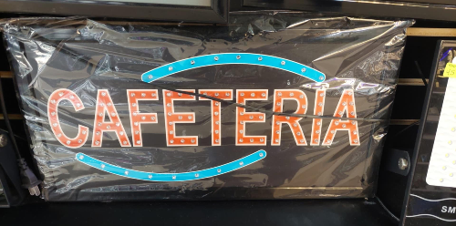 Letrero luminoso Cafeteria