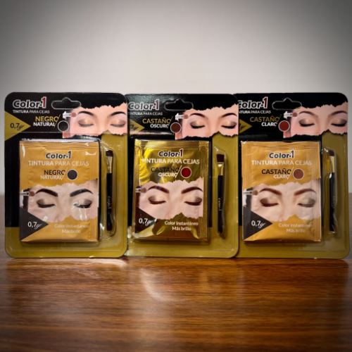 tinte de cejas color 1 con brocha