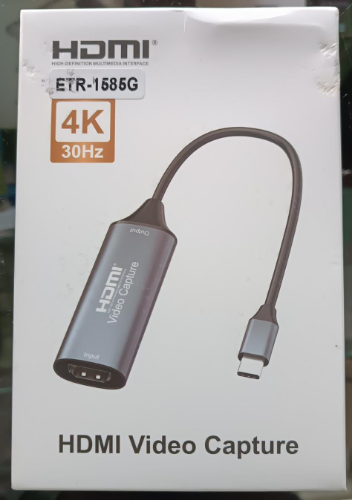 CAPTURADORA DE VIDEO HDMI A TIPO C ETR-1585G