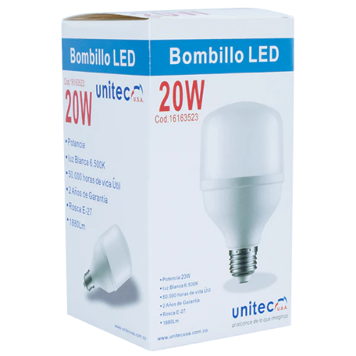 BOMBILLO LED 20W UNITEC