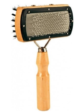 Cepillo/Peine doble mango de madera F-30