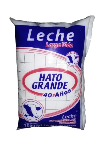 Hato Grande Leche UHT Entera Bolsa 450 ml