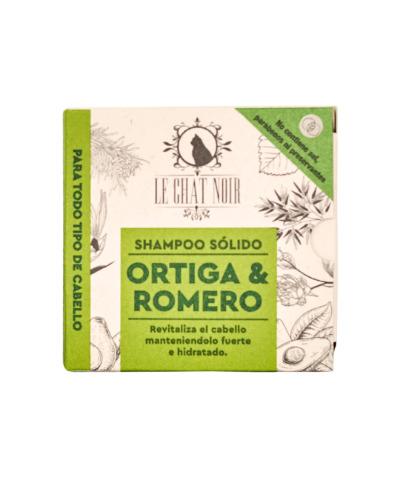 Shampoo sólido ortiga romero 90 g Le chat noir
