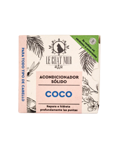 Acondicionador sólido coco 90 g Le chat noir