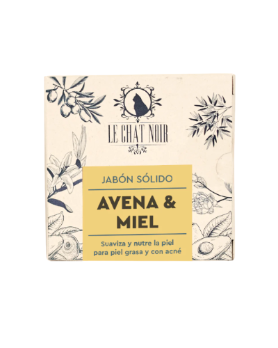 Jabon solido avena y miel 90 g Le chat noir