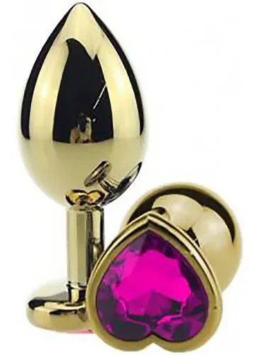 PLUG ANAL DORADO CORAZON TALLA M