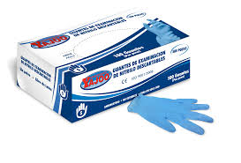 GUANTES DE NITRILO CELESTE YAJOO CAJA*50 PARES