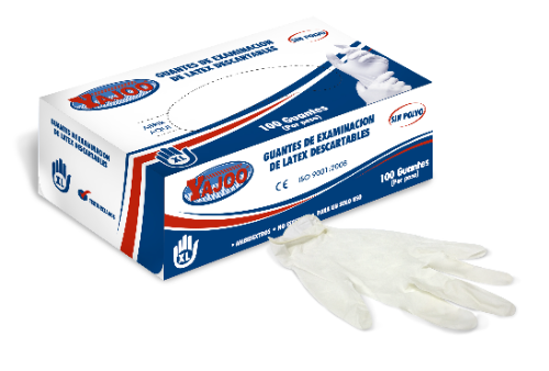 GUANTES DE LATEX YAJOO CAJA *50 PARES