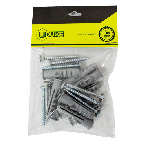 CHAZO PLASTICO CON TORNILLO 1/4 X 50 UNDS
