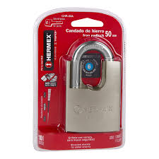 CANDADO DE HIERRO 50MM CON CORAZA,LLAVE ANTI-GANZUA HERMEX