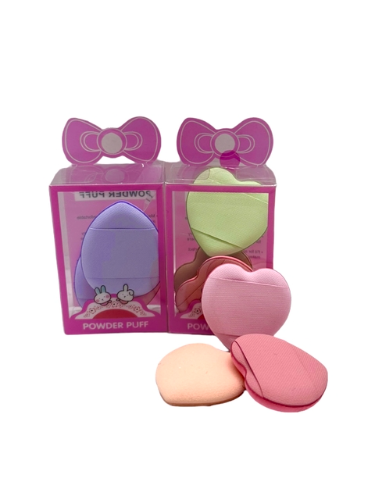 Esponjitas puffer mini corazon