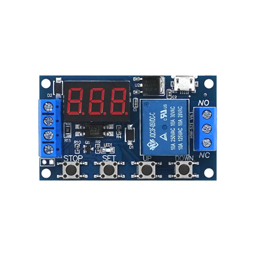 Relé Temporizador Programable 6-30V DC – Control Inteligente con Pantalla LED