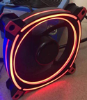FANCOOLER LED DUAL LINE 120MM ROJO
