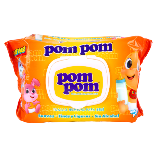 toallas humedas pompom 80u