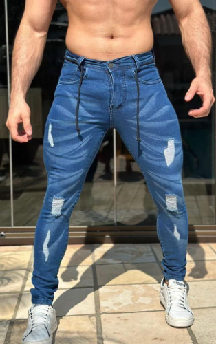 N: 38 Calça Jeans Dsl Cordão e Rasgada