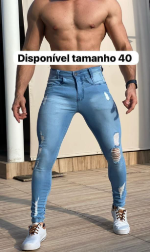 N: 40 Calça Jeans Rasgada Dsl Clara