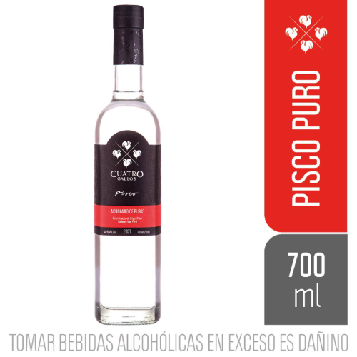 Pisco Cuatro Gallos Acholado 750 ml