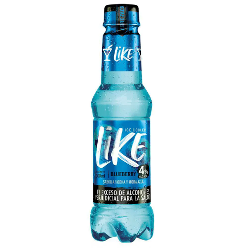 Like Icee Cooler Vodka Mora azul Botella 300 ml