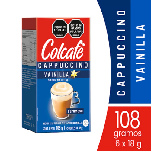 Caja Colcafe Cappucciono Vainilla x 6 Sobres