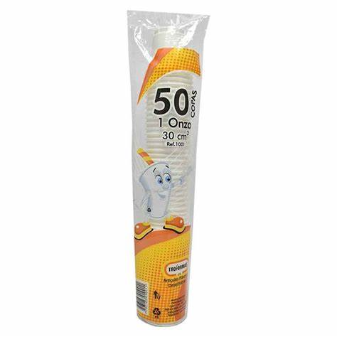 Copas 1 onza Plástico 50 pza Troformas