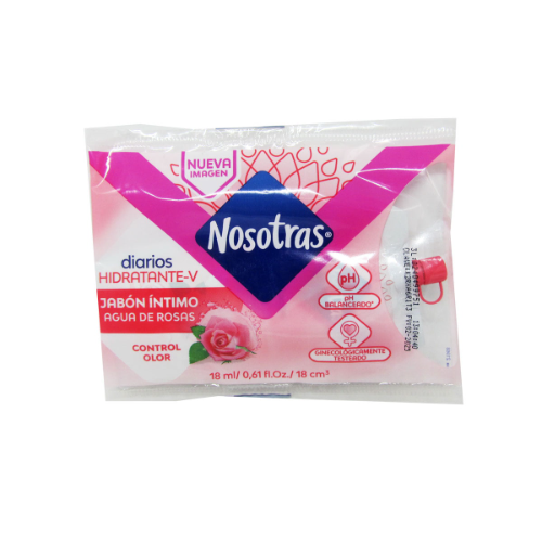 Jabón Íntimo Agua de Rosas Nosotras Sobre X 18 Ml