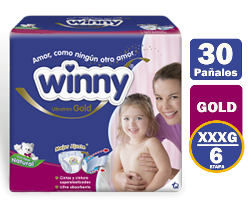 Pañal Winny Gold Etapa 6 X 30und