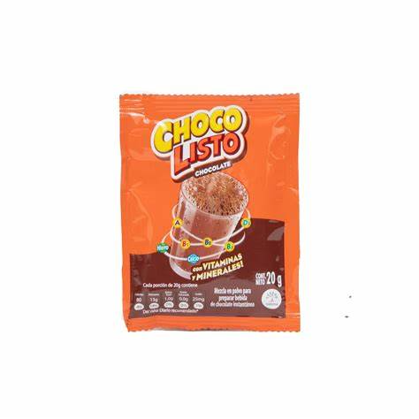 Chocolisto Chocolate en Polvo Chocolate Sobre 15 g