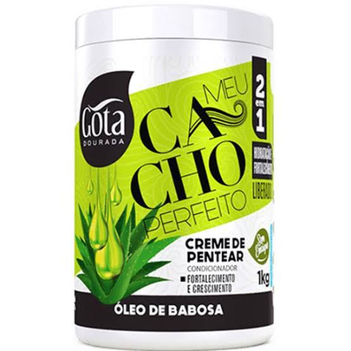 Creme De Pentear Gota Dourada Cacho Babosa 1kg