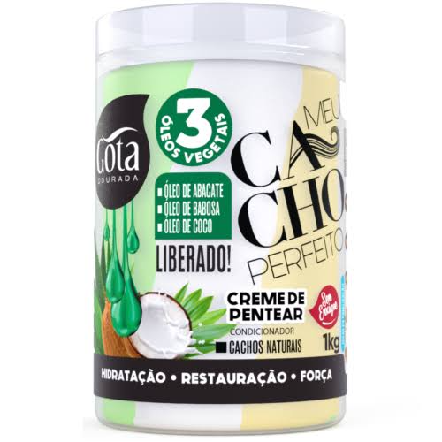 Creme De Pentear Gota Dourada Cacho Abacate Babosa e Coco 1kg