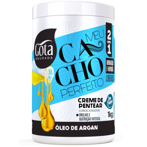 Creme De Pentear Gota Dourada Cacho Argan 1kg