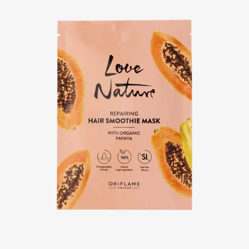 love nature hair smoothie mask papaya oriflame