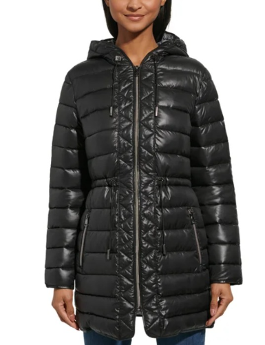 KENNETH COLE CHUMPA LARGA PARA DAMA COLOR NEGRO TALLA XXL