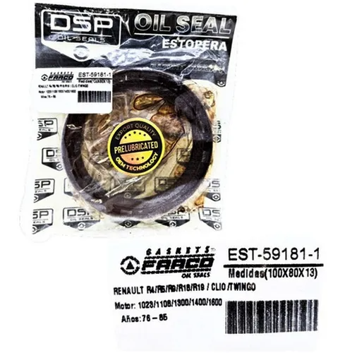 EST-59181-1 ESTOPERA CIGUEÑAL TRASERO MEGANE SYMBOL SCENIC CLIO R4 R5 R18 R19 1.4 1.6 100X80X13