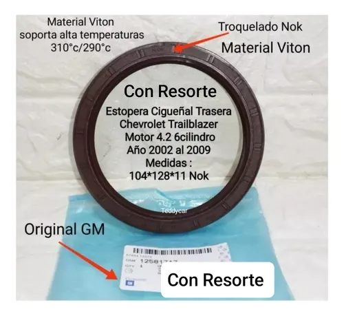 12581717 CON RESORTE ESTOPERA CIGUEÑAL TRASERO TRAILBLAZER 4.2