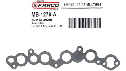 MS-1279-A EMPACADURA ADMISION MAZDA 323