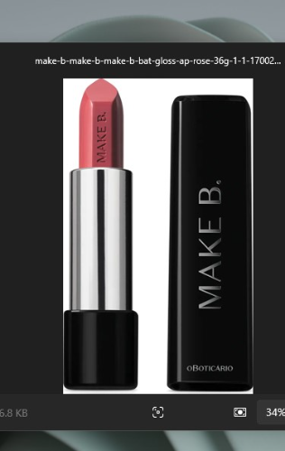 MAKE B LABIAL CREMOSO GLOSSY ACIDO POLIGLUTÁMICO ROSE, 3,6G