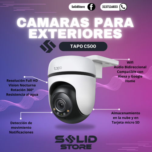 Camara TpLink Tapo C500 Wifi 1080p Uso Exterior