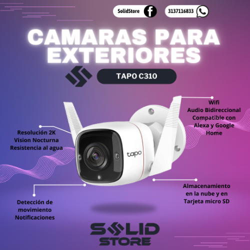 Camara TpLink Tapo C310 Wifi 2K Uso Exterior