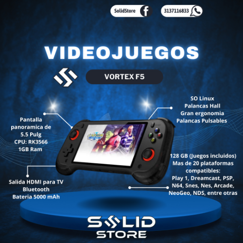 Consola Retro Vortex F5 - 128GB Juegos Incluidos