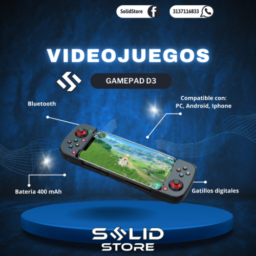 Control de videojuegos Bluetooth para Telefono Android y Iphone