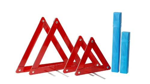 Triangulo de Señalización/Baliza (Par) (Caja Azul) ESTANDAR