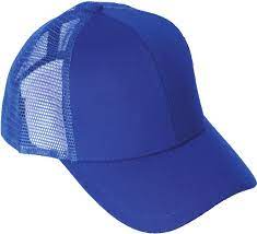 GORRA DE TELA CON MAYA AZUL ROYAL ENTERA