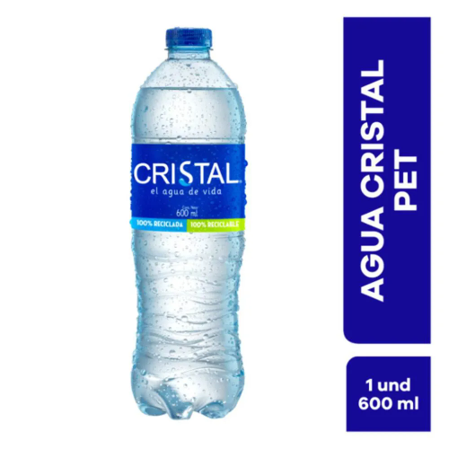 Agua cristal natural 600ml